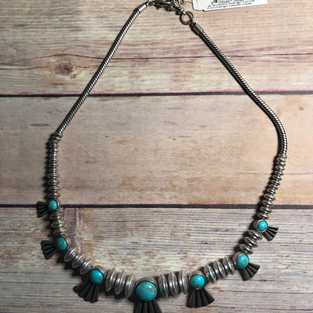 Lucky Brand Turquoise Collar Necklace - Picture 2 of 3